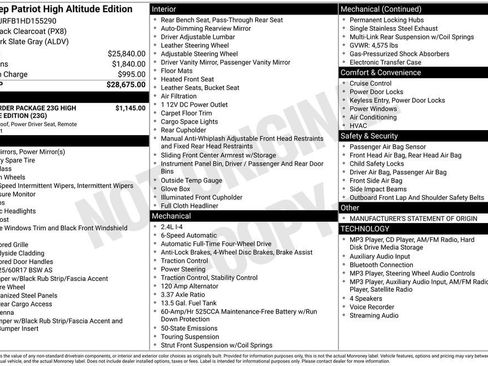Used 2017 Jeep Patriot High Altitude AWD/4WD image 11