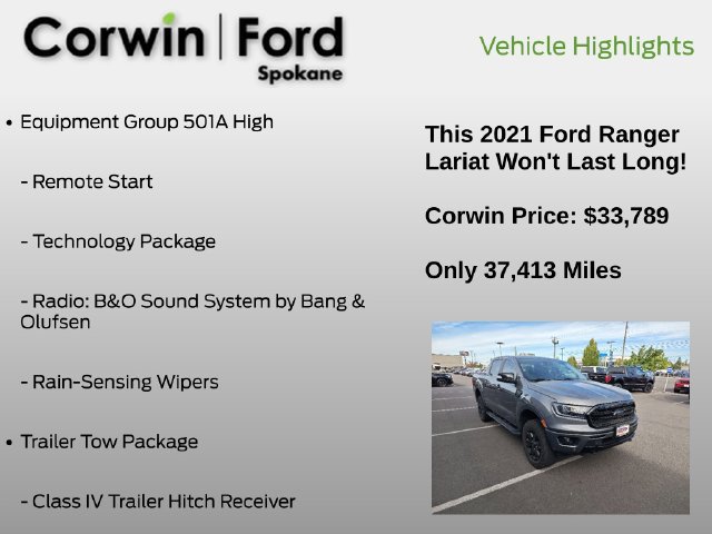 Used 2021 Ford Ranger Lariat w/ Equipment Group 501A High AWD/4WD image 6