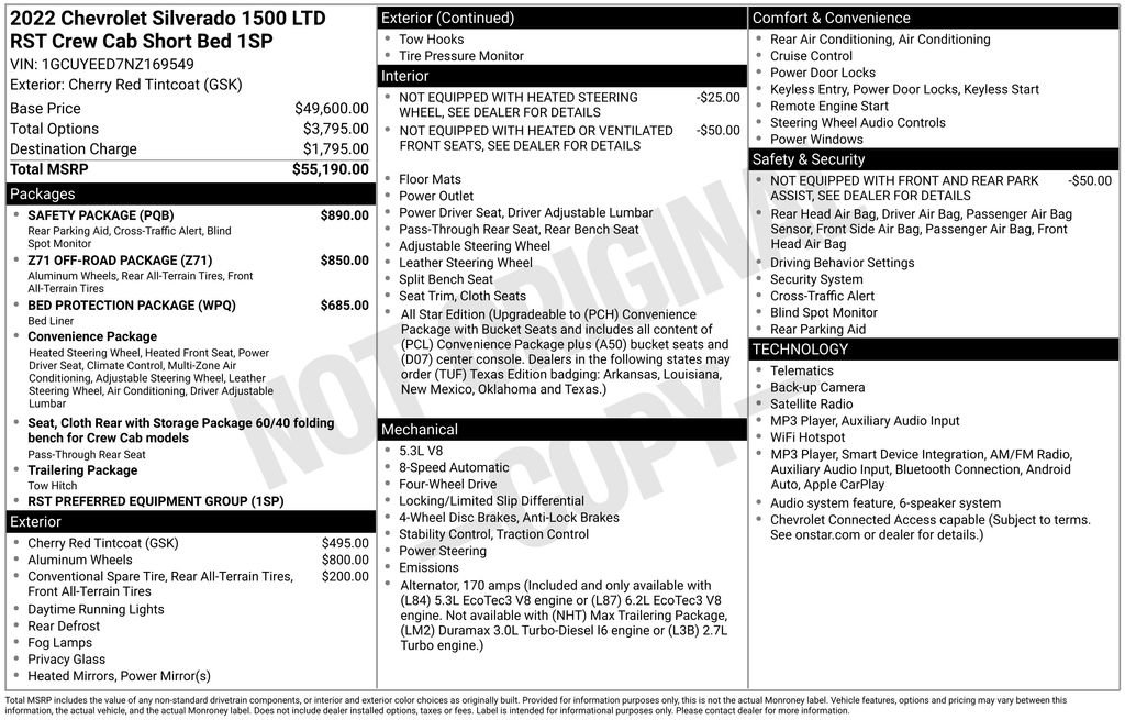 Used 2022 Chevrolet Silverado 1500 RST w/ Safety Package AWD/4WD image 41