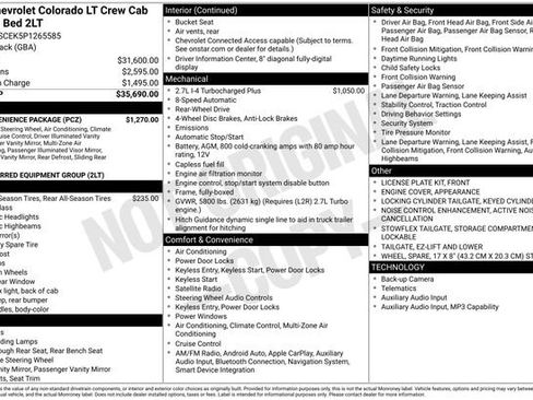 Used 2023 Chevrolet Colorado LT w/ LT Convenience Package image 5