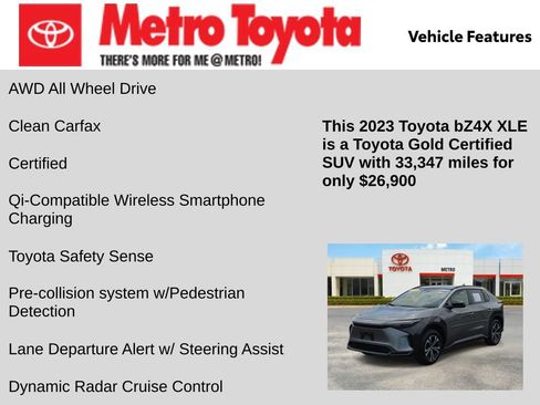 Certified 2023 Toyota bZ4X AWD image 6