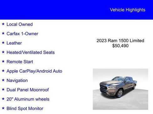 Used 2023 RAM 1500 Limited AWD/4WD image 2