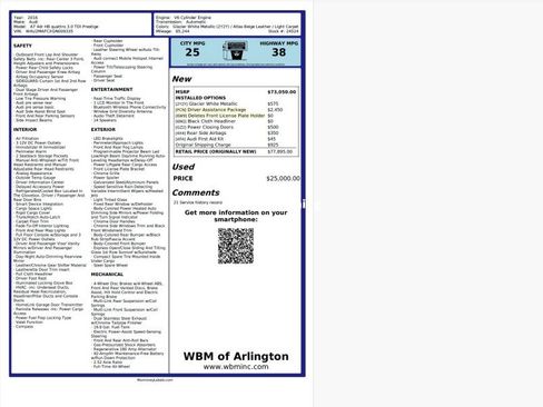 Used 2016 Audi A7 TDI Prestige w/ Prestige Package image 60