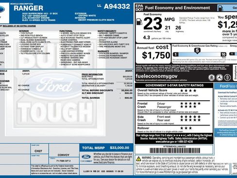 Used 2020 Ford Ranger XLT w/ Equipment Group 301A Mid image 2