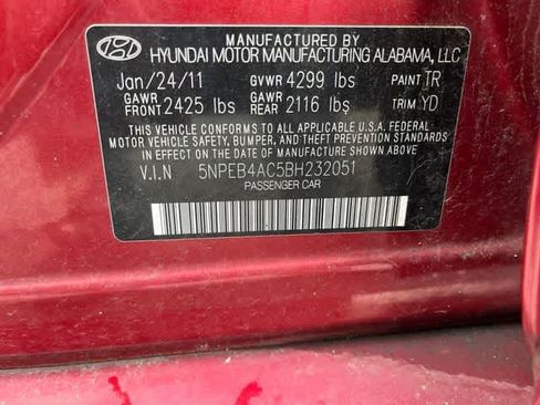 Used 2011 Hyundai Sonata GLS w/ Popular Equipment Pkg 2 FWD image 9