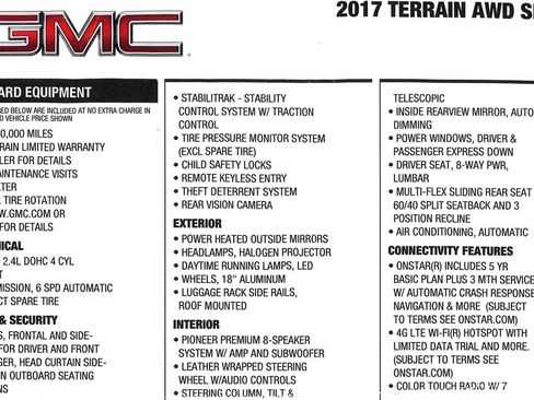 Used 2017 GMC Terrain SLE w/ Convenience Package AWD/4WD image 3