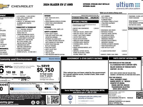 Used 2024 Chevrolet Blazer EV LT AWD/4WD image 4