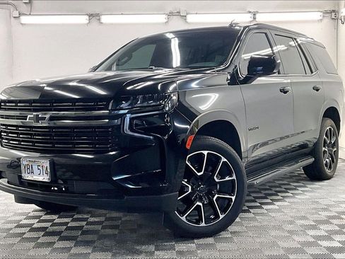 Used 2021 Chevrolet Tahoe RST w/ Rear Media and Nav Package RWD image 1