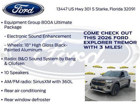 New 2026 Ford Explorer Tremor w/ Tremor Ultimate Package image 20