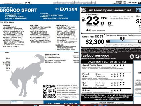 Used 2025 Ford Bronco Sport Badlands w/ Badlands Tech Package AWD/4WD image 4