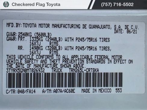 Used 2021 Toyota Tacoma SR image 21