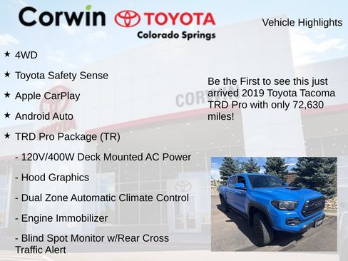 Used 2019 Toyota Tacoma TRD Pro AWD/4WD image 4