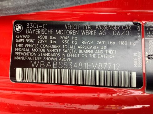 Used 2001 BMW 330Ci Convertible RWD image 24