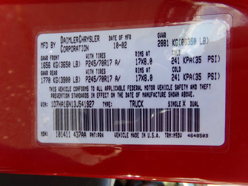 Used 2003 Dodge Ram 1500 Truck SLT RWD image 80