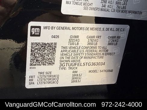 New 2026 GMC Sierra 1500 AT4X AWD/4WD image 25