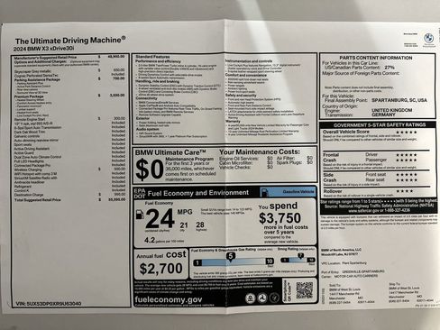 Used 2024 BMW X3 xDrive30i w/ Premium Package image 29