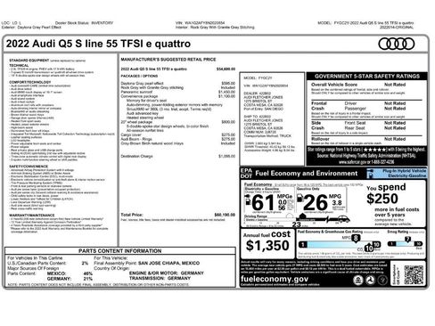 Used 2022 Audi Q5 e Premium w/ Convenience Package AWD/4WD image 2