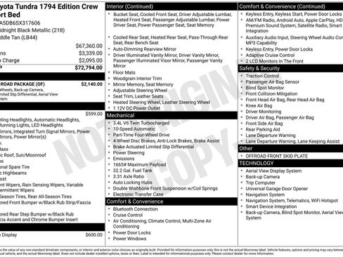 Used 2025 Toyota Tundra 1794 Edition w/ TRD Off-Road Package image 7