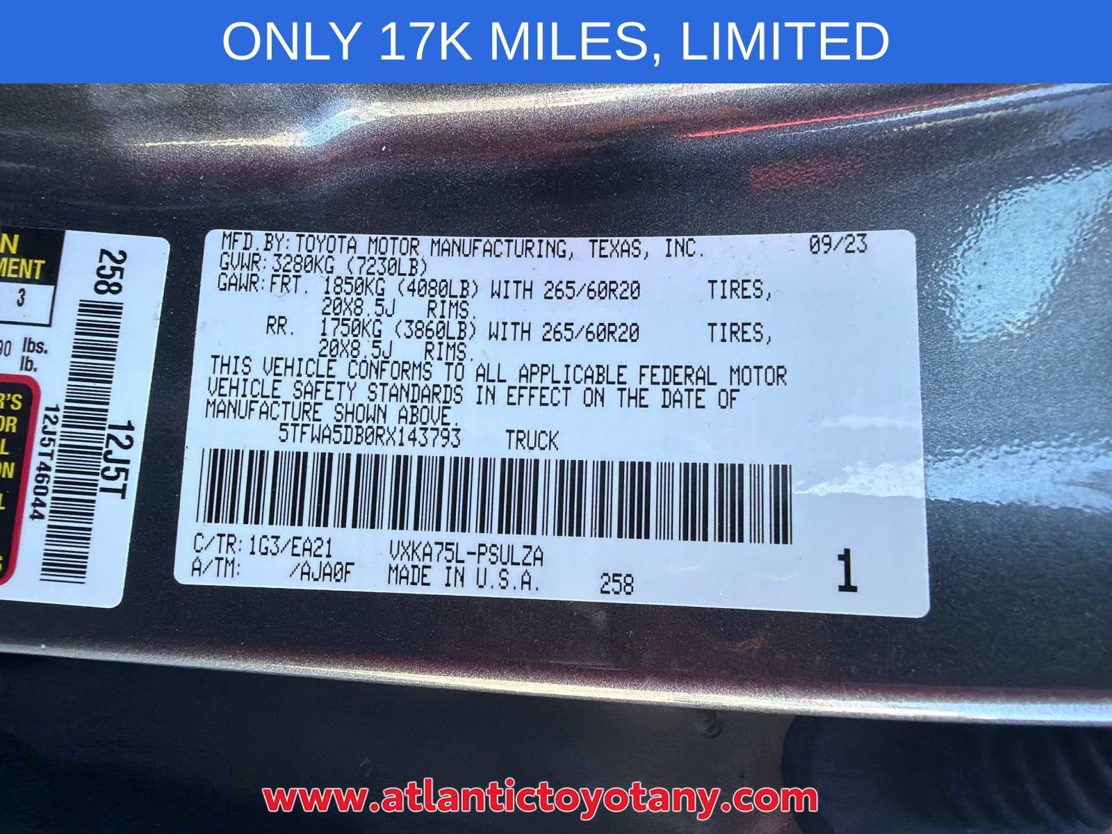 Used 2024 Toyota Tundra Limited w/ TRD Off-Road Package AWD/4WD image 20