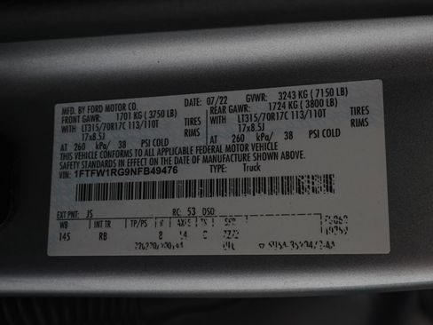 Used 2022 Ford F150 Raptor w/ Equipment Group 801A High image 35