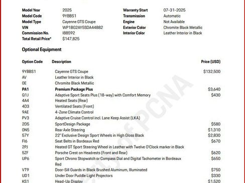 Certified 2025 Porsche Cayenne GTS AWD/4WD image 9