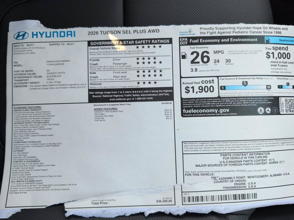 New 2026 Hyundai Tucson SEL Plus AWD/4WD image 33
