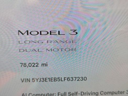Used 2020 Tesla Model 3 Long Range AWD/4WD image 2