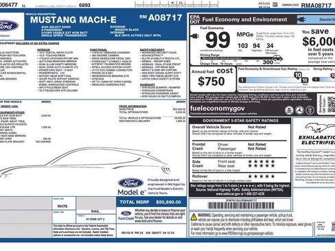 Certified 2024 Ford Mustang Mach-E Select w/ Comfort Package Lite AWD/4WD image 35