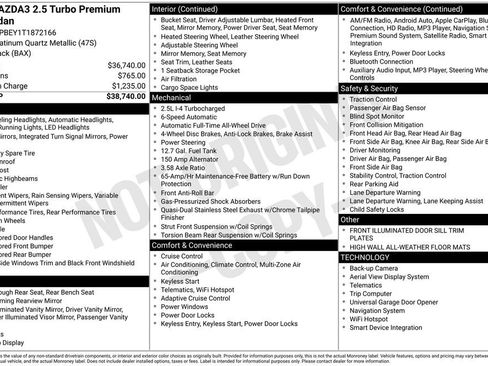 New 2026 MAZDA MAZDA3 2.5 Turbo Sedan w/Premium Plus image 3