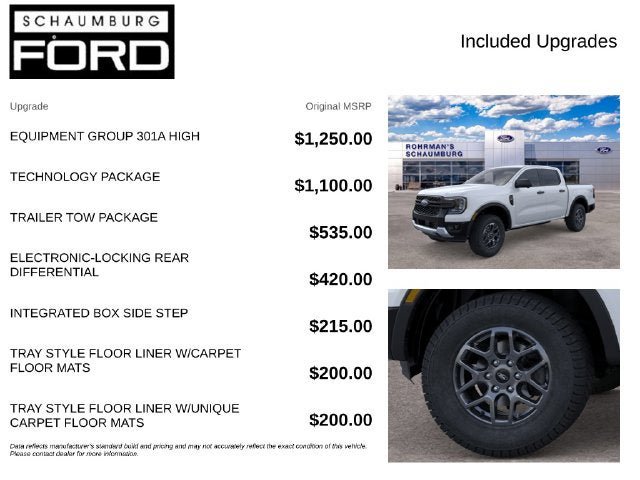 New 2026 Ford Ranger XLT w/ Equipment Group 301A High AWD/4WD image 4