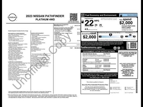 Used 2023 Nissan Pathfinder Platinum AWD/4WD image 59