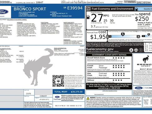 Used 2025 Ford Bronco Sport Outer Banks w/ Outer Banks Tech Package+ AWD/4WD image 37