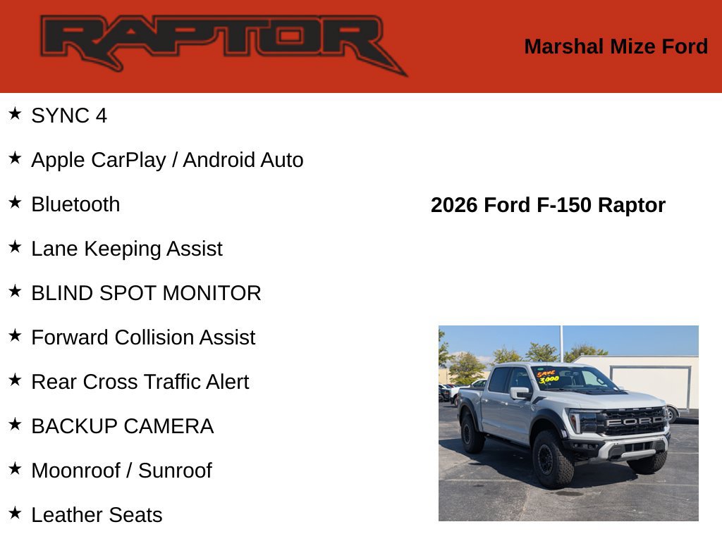 New 2026 Ford F150 Raptor AWD/4WD image 2