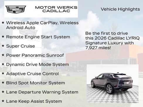 Certified 2026 Cadillac Lyriq Signature Luxury w/ Nappa Leather Package AWD/4WD image 7