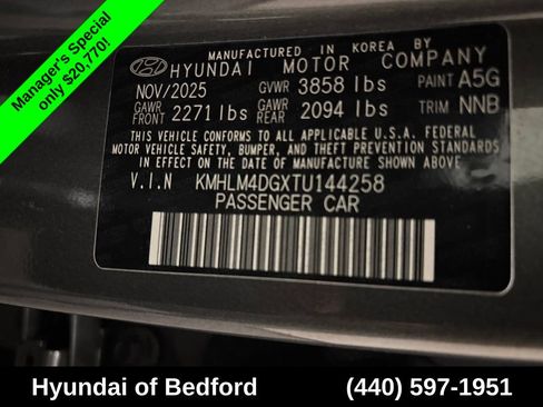 Certified 2026 Hyundai Elantra Sport FWD image 13
