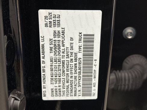 Used 2020 Honda Ridgeline Black Edition image 22