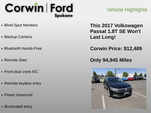 Used 2017 Volkswagen Passat 1.8T SE FWD image 6