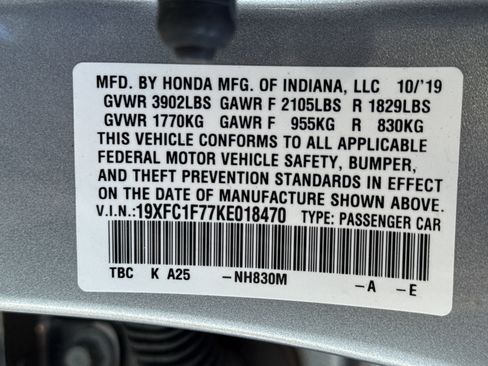 Used 2019 Honda Civic EX-L image 34