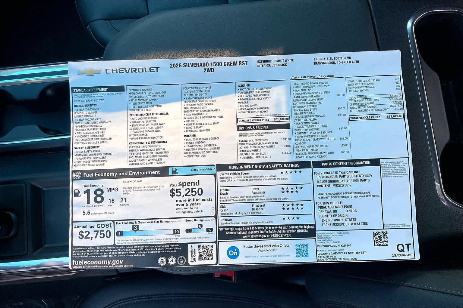 New 2026 Chevrolet Silverado 1500 RST w/ All Star Edition Plus RWD image 20