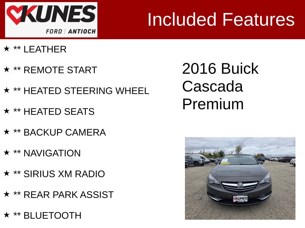 Used 2016 Buick Cascada Premium FWD image 3