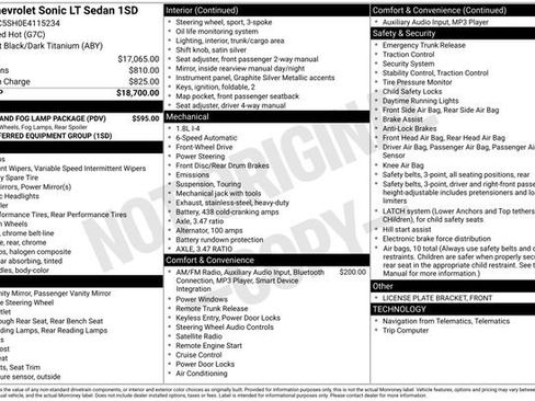 Used 2014 Chevrolet Sonic LT w/ Wheels and Fog Lamp Package image 31