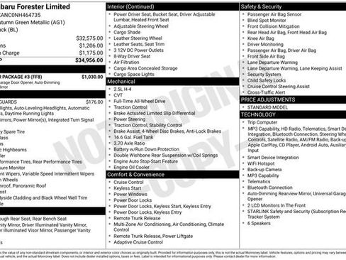 Used 2022 Subaru Forester Limited w/ Popular Package #3 AWD/4WD image 15