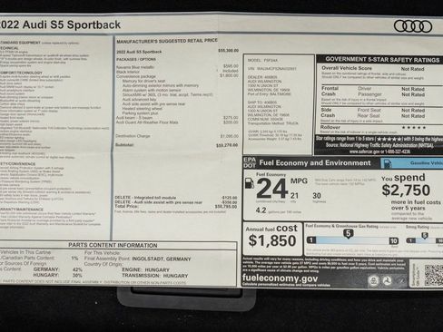 Used 2022 Audi S5 Premium w/ Convenience Package image 54