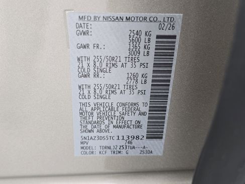 New 2026 Nissan Murano Platinum w/ Cargo Package AWD/4WD image 36