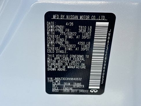 New 2027 INFINITI QX80 Autograph AWD/4WD image 33