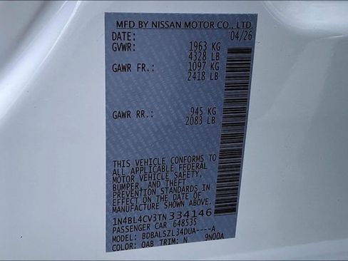 New 2026 Nissan Altima 2.5 SR FWD image 8