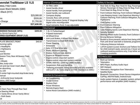 Used 2026 Chevrolet TrailBlazer LS w/ LS Convenience Package AWD/4WD image 10