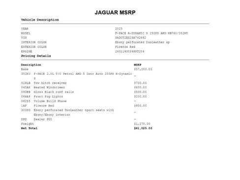 Used 2025 Jaguar F-PACE R-Dynamic S image 2