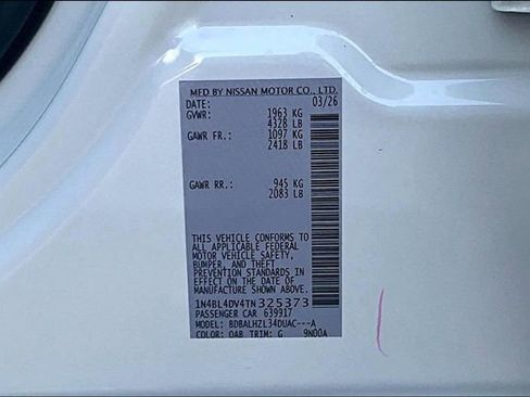 New 2026 Nissan Altima 2.5 SV image 8