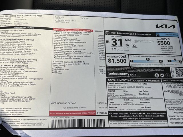 New 2027 Kia Telluride SX Prestige w/ Towing Package AWD/4WD image 16